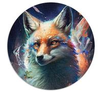 Fantasy Fox Painting 1000 Piece Jigsaw Round JigsawPuzzle 1000 Pieces for Adults Ideal And Home Decor (Size 67.5x67.5cm)