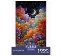 Fantasy Fox Puzzles 1000 Piece Challenge Toy Adults And Children Starry Forest Puzzle Game Family Fun Jigsaws Puzzles Relaxing Time Home Decoration Gift 70x50cm/1000pcs