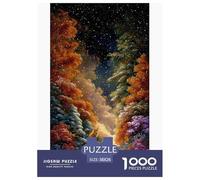 Fantasy Fox Puzzles 1000 Piece Challenge Toy Adults And over 12 Years Old Starry Forest Family Fun Puzzle Educational Challenge Leisure Time Home Decoration Gift 38x26cm/1000pcs