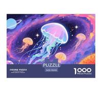 Fantasy Galaxy 1000 Pieces Jigsaw Puzzle Adults Teens Fun Relaxing Entertainment Jellyfish Smooth Finish Poster Guide 70x50cm/1000pcs