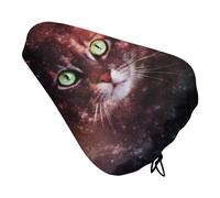 Fantasy Galaxy Cat Fashion Bike Seat Cover Bicycle Cushion Saddle Covers Accessories Waterproof with Drawstring