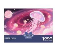 Fantasy Galaxy Puzzle 1000 Pieces Adults Teens Creative Mind Relax Hobby Jellyfish Strong Fit Durable Materials 38x26cm/1000pcs