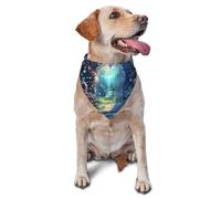Fantasy Garden Iron Gate Printed Graphic Pet Triangle Scarf For Dogs & Cats, Adjustable Cute Pet Bandana For & Photo Shoots