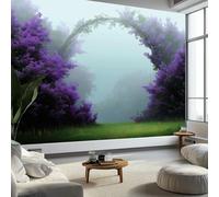 Fantasy Garden Sacred Arch Murals Multicolor Photo Wallpaper, Non-Woven Wall Murals for Bedroom Living Room Decor 200x140cm Kids Room Background Wall Decorative (Not Self-Adhesive)