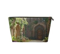 Fantasy Gardens Leather Toiletry Bag, Travel Wash Kit