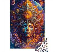 Fantasy Goddess Portrait 1000 Piece Jigsaw Puzzle Premium Paper Puzzle for Adults Cosmic Sci Fi Art Home Decor Gift Relaxing Family Time 70x50cm/1000pcs
