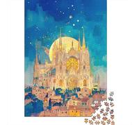 Fantasy Gothic Cathedral Night Sky, Classic Jigsaw for Adults, 1000 Pieces, 38x26cm/1000pcs