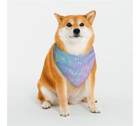 Fantasy Gradient Pattern Dog Bandanas, Comfortable Cotton Triangle Bibs Scarfs for Dogs Or Cats, Cute Pet Kerchief for Small Medium Large Dogs-Medium