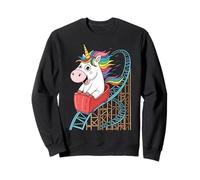 Fantasy Graphic Design Roller Coaster Unicorn Amusement Park Sweatshirt