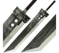 Fantasy Greatsword Foam XL Cloud Strife Buster Cosplay Prop Zack Fair Replica 145cm Lightweight PU Foam Costume Sword for Halloween Comic Con, Roleplay & Display (Black V2)
