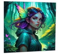Fantasy Greeting Card - Woodland Fairy Forest Girl Pixie Magical 145mm x 145mm
