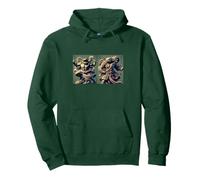 Fantasy Guardian Duo - Frog Warrior & Lion Deity Art Pullover Hoodie