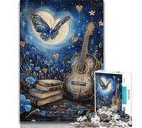 Fantasy Guitar Jigsaws Puzzles 1000 Pieces for Adults Gifts,Staycation Kill Time Every Piece Is Unique - Challenging Family Fun Game 75x50cm