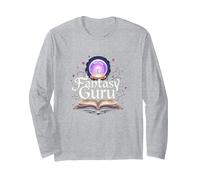 Fantasy Guru: Magical Book Adventure for Dreamers Long Sleeve T-Shirt, Adult Unisex, Heather Grey, L