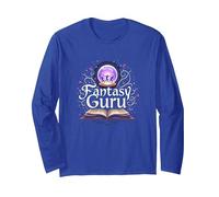 Fantasy Guru: Magical Book Adventure for Dreamers Long Sleeve T-Shirt, Adult Unisex, Royal Blue, XL
