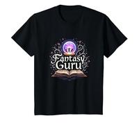 Fantasy Guru: Magical Book Adventure for Dreamers T-Shirt, Kids, Black, 2 Years