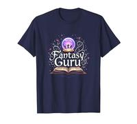 Fantasy Guru: Magical Book Adventure for Dreamers T-Shirt, Men, Navy, XL