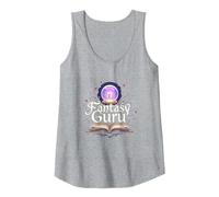 Fantasy Guru: Magical Book Adventure for Dreamers Tank Top, Women, Heather Grey, XXL