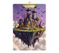 Fantasy Halloween Floating Castle Clipboard Hardware Hard Board for Legal Women Basketball Trainers Size 9 x 12