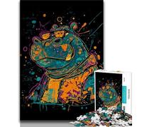 Fantasy Hippo Jigsaw Puzzles for Teenagers 1000 Jigsaws,Stress Reliever Difficult Challenge Deal As Gifts for The Whole Family (38x26cm)