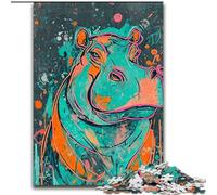 Fantasy Hippo Jigsaws Puzzles 1000 Pieces for Teenagers Gifts, Educational Games Home Decoration Birthday Present, Gifts, Wall Art (26x38cm)