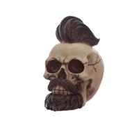 Fantasy Hipster Mohican Skull Ornament
