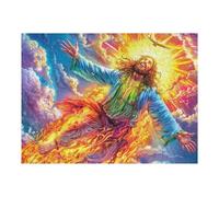 Fantasy Holy Light Sacred Icon 500 Pc Classic Jigsaw Puzzle Figure Flame Glow Puzzle for Adults Hard Challenging Hobby Home Decor Poster Smooth Wooden Cardboard 500 PCS