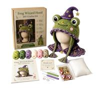 Fantasy Hood Hat DIY Crochet Kit, Dragon Crochet Hat Kits