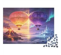 Fantasy Hot Air Balloon 1000 Piece Jigsaw Puzzle Paper for Adults Magical Valley Relaxation Focus Home 52x38cm/1000pcs