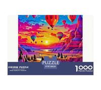Fantasy Hot Air Balloon Journey Puzzle 1000 Pieces Adults Teens Decorative Hobby Entertainment Renowned Scenery Gift Ready Eco Board 38x26cm/1000pcs