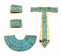 Fantasy Intricate Costume Accessory With Trim And Woven Patterns For Ancient Kingdom Ensemble Suitable For Fantasy Conventions Holiday Shows, Trimmed Fantasy Costume Set, One Size