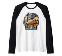 Fantasy is My Comfort Genre Cozy Dragon Fantasy Core Raglan Baseball Tee