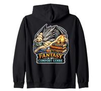 Fantasy Is My Comfort Genre Cozy Dragon Fantasy Core Zip Hoodie