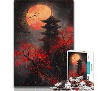Fantasy Japanese Temple Jigsaw Puzzles for Teenagers,Challenging Game Toys Every Piece Is Unique - Challenging Family Fun Game (50x75cm)
