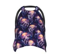 Fantasy Jellyfish Colorful Print Baby Car Seat Covers, Breathable Nursing Cover Breastfeeding Cover, Stroller Covers, Multi-use Infant Carseat Canopy, Baby Boys Girls Newborn Essentials