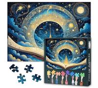 Fantasy Jigsaw Puzzles Castle Moon and a Hand to Open a Book Puzzle for Adults 1000 Pieces, Difficult Impossible Challenges Jigsaw Puzzles for Adults, 19.5 x 27.5 Inch