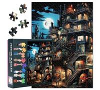 Fantasy Jigsaw Puzzles, Fantasy City at Night Puzzle for Adults 1000 Pieces, Impossible Challenging Difficult Jigsaw Puzzles for Adults, 19.5 x 27.5 Inch
