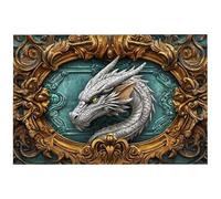 Fantasy Jigsaw Puzzles for Adults 1000, 1000 Piece Jigsaw Puzzles for Adults, 75x50cm Hard Impossible Wooden Puzzle, Challenging Game for the Whole for Women, Gifts for Men, Theme: (Dragon), -8431