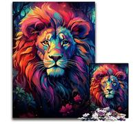 Fantasy Jungle Lion Jigsaw Puzzle 1000 Pieces Jigsaw Puzzles for Adults Perfect for Family Fun on Christmas, Thanksgiving, Birthdays & Easter 1000 PCS(38x26cm)