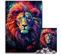 Fantasy Jungle Lion Jigsaw Puzzle 1000 Pieces Wooden Jigsaw for Teenagers, Family Game Night, BrainChallenging Gift Idea 1000 PCS(75x50cm)