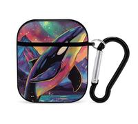 Fantasy Killer Whale Artistic Aurora Slim Compatible with Airpod Case Protective Hard Cover Skin Shockproof