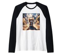 Fantasy Kitten Road City Raglan Baseball Tee