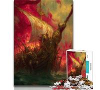 Fantasy Knight Jigsaw Puzzles for Teenagers 1000 Jigsaws,Challenging Game And Family Play Wall Decoration Unique Birthday And Xmas Gifts (38x26cm)