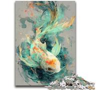Fantasy Koi JigsawPuzzle 1000 Pieces for Teenagers, Interesting Stress Reduction Parent-child Interaction 26X38CM