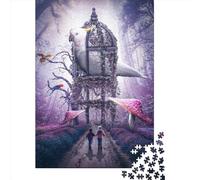 Fantasy Land 1000-teiliges quadratisches Puzzle für Erwachsene aus Holz, Lernspiel, 1000 Teile (75 x 50 cm)