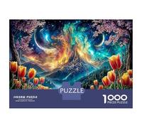 Fantasy Landscape 1000Piecess JigsawPuzzleCosmic Garden ForAdult Colourful Brainteasing Age12+byth Challenging The Impossible Difficult Game Uncover The Puzzle 70x50cm/1000pcs