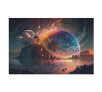 Fantasy Landscape Jigsaw Puzzles for Kids 1000 Pieces 3d Wooden Puzzle Decompression Game for Adults Women Girl Educational Game Toys （75×50cm）