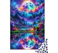Fantasy Landscape Moon DIY Jigsaw Puzzle for Adults Kids 1000 Pieces Eco-friendly Paper Fun And Challenging Family Game 38x26cm/1000pcs