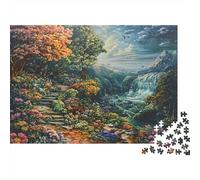 Fantasy Landscape Painting_1 1000 Piece Colorful Fox Art Jigsaw Puzzle For Adults Thick Card Board Decompression Puzzle Game Puzzle 52x38cm/1000pcs