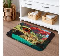 Fantasy Landscape Quick Dry Bath Mat, Enchanted Forest Non Slip Shower Mat, Colorful Flannel Washable Bath Rugs for Bathroom Decorative 20x32 Inch